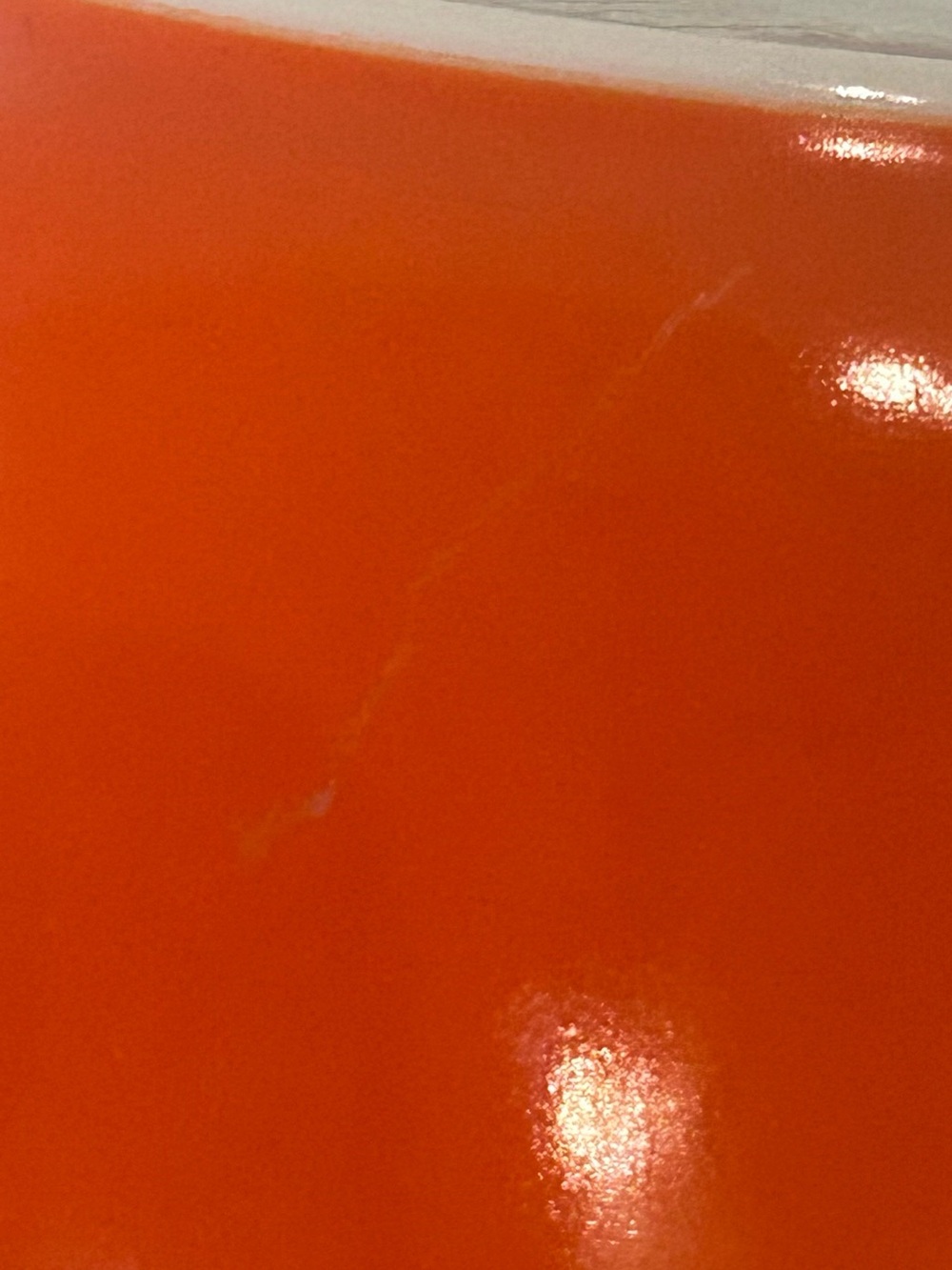 Vintage Pyrex Reverse Primary Orange Mixing Bowl - Picture 7 of 8